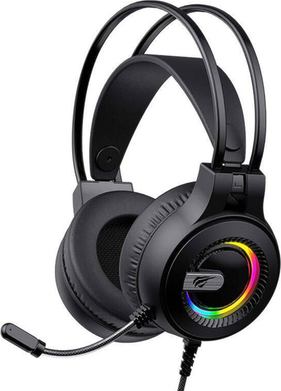 Kufje gaming Havit H2040D, stereo, me mikrofon, të zeza
