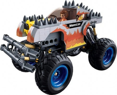 Lodër me kocka Sluban Off Road Monster Truck M38-B1162, 267 copë, Pull Back, shumëngjyrëshe