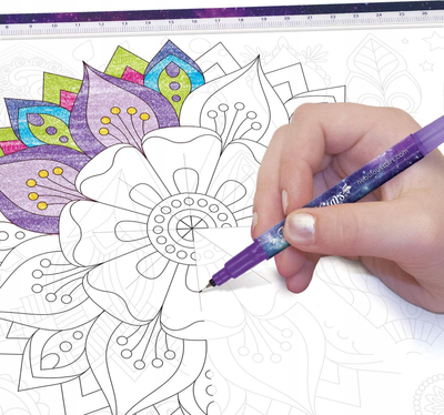 Set vizatimi Nebulous Stars Deluxe Tracing Light Pad, dritë LED me 3 nivele, USB, me shumë ngjyra