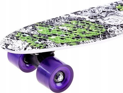 Skateboard Fish SP0576, 55 cm, me rrota LED, shumëngjyrësh