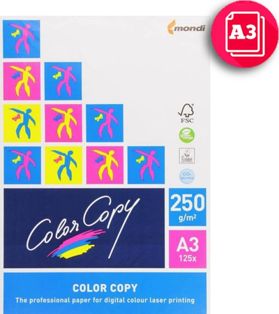 Letër kopjimi Xerox Color Copy, A3, 250g, 125 fletë, e bardhë