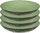 Set pjata Koziol Club 220mm, 4 copë, Leaf Green