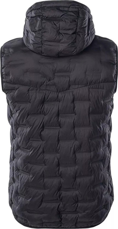 Jelek burrash Elbrus Mines Vest Primaloft, me kapuç që hiqet, izolim Primaloft Silver, ngjyrë e zezë
