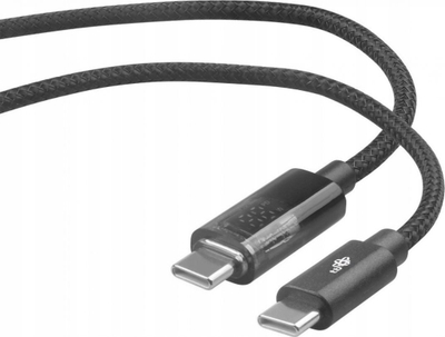 Kabllo USB C në USB C TB, 1m, 100W, me LED tregues i fuqisë