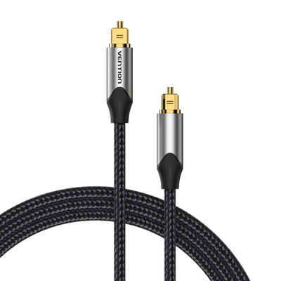 Kabllo optike audio Vention Toslink, 3m, aliazh alumini, gri