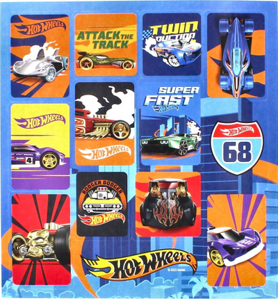 Ngjitësa Sticker Boo Hot Wheels Square, shumëngjyrësh