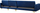 Kënd divan kadife ABERDEEN, modular, shtrat dopio, blu navy