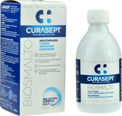 Shpëlarës goje Curasept Biosmalto Caries Abrasion &amp; Erosion, forcon smaltin, 300 ml