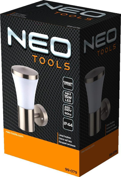 Llambë muri Neo Facade, inox, 23.5 cm, IP44