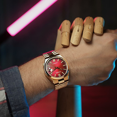Orë dore për meshkuj Citizien Tsuyosa Automatic hCI1112, rose gold
