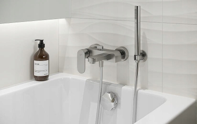 Set dushi i fshehur Cersanit Crea, montim në mur, EasyCLEAN, nickel