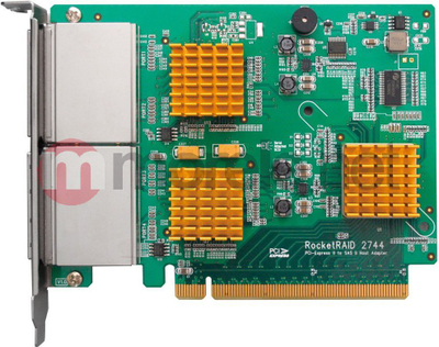 Kartë kontrolluese RAID HighPoint RocketRAID 2744, 16 porta SAS 6Gb/s, PCI-Express 2.0 x16, e gjelbër