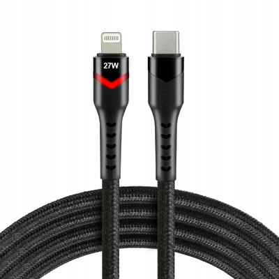 Kabllo USB Usams EverActive CBB-1CIR, USB C në Lightning, 1m, gri