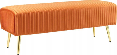 Stol dhome gjumi Beliani PATERSON, kadife, 118 cm, portokalli