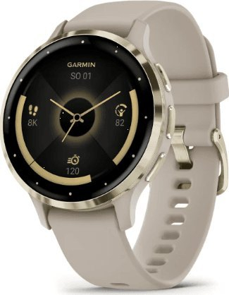 Ora e mençme Garmin Venu 3S, me GPS, bateri gjer në 10 ditë, ari i butë