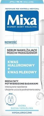 Серум за лице Mixa Lab Moisturizing Anti-Dryness, хидратантен, 30 ml