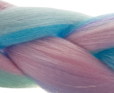 Gërsheta sintetike Soulima 21366, 60 cm, ombre kaltër vjollcë