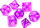 Set zaresh Rebel RPG Crystal, 7 copë, vjollcë
