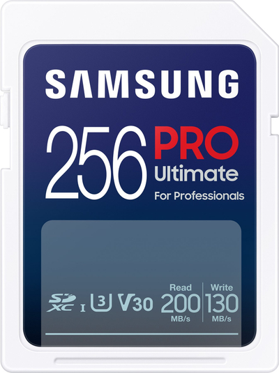 Kartë memorie Samsung Pro Ultimate SDXC, 256GB, UHS-I U3 V30