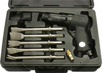 Set çekiç daltues me ajër Rodcraft RC5120, 5 daltë, në valixhe plastike, i zi