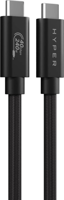 Kabllo USB HYPER HyperDrive Next USB4 Gen 3x2, USB C, 1.2m, e zezë