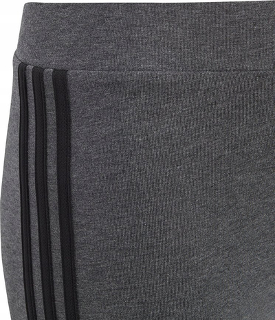 Leggings për fëmijë adidas 3 Stripes TIG Jr IC3626, pambuk me elastan, Climalite, gri