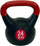 Kettlebell SPARTAN Composite, 24 kg, e zezë