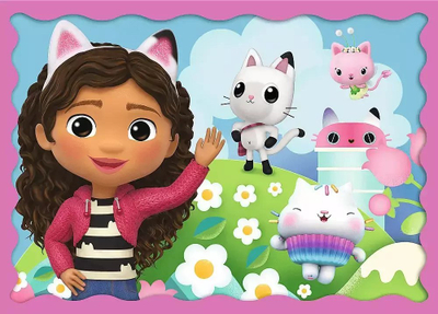 Puzzle për kalamaj Trefl 4in1 Gabby’s Dollhouse, set me 4 puzzle, shumëngjyrësh