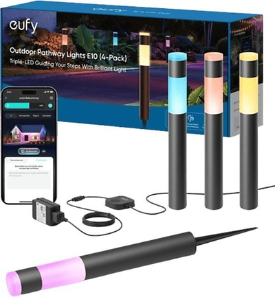 Надворешни градинарски светилки Eufy Outdoor Pathway Lights E10, RGBWW, 350 lm, многуобојни
