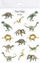 Stickerë Mama Paints Dinosaurs, fletë 15x20 cm, shumëngjyrëshe