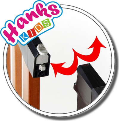 Barriere sigurie për qen HanksKids G2-MULTI, me presion, e bardhë