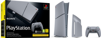 Konzola Sony PlayStation 5 Digital Slim, издание 30 години, 1TB SSD, бела