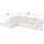 Divan-Shtrat këndor Bricken majtas 110–282×98–160×72 Hcm (HM3275.02L), bardhë