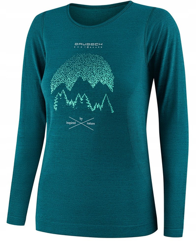 Bluzë me mëngë të gjata Brubeck Outdoor Wool Pro, për femra, merino, XL, e gjelbër