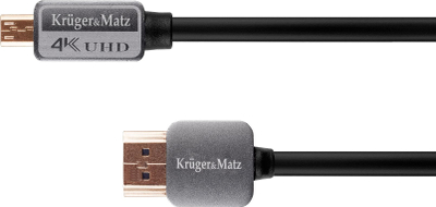 Kabllo HDMI micro HDMI Kruger&amp;Matz, 1.8m, plug plug, e zezë