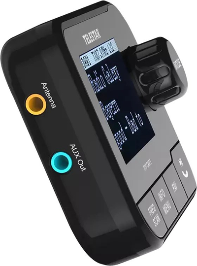 Transmetues FM për makinë Telestar TOP CAR 1, DAB+, Bluetooth 5.0, i zi