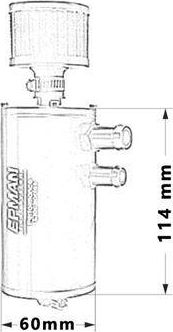 Depozitë vaji TurboWorks Oil Catch Tank 0.3L, dalje 12mm 15mm, e zezë