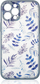 Futrollë Hurtel Design Case për iPhone 12 Pro Max, transparente, me lule blu të errët