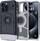 Kuti mbrojtëse Spigen Classic C1 Mag MagSafe për iPhone 15 Pro Max, gjysmë e tejdukshme, grafit