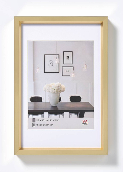 Kornizë fotografie Walther Design ES040G, 20 x 30 cm, plastikë, ngjyrë ari