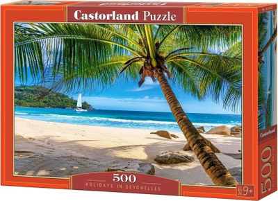 Puzzle Castorland Holidays in Seychelles, 500 pjesë, 47 x 33 cm, shumëngjyrësh
