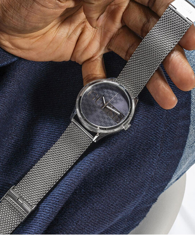 Orë dore për meshkuj Guess Reputation GW0710G1, e argjendtë