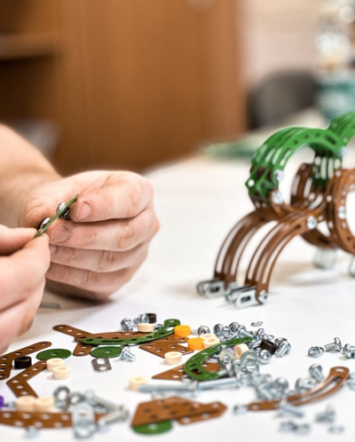 Set ndërtimi Alexander Toys Constructor Triceratops, metalik, lodër edukative, shumëngjyrësh