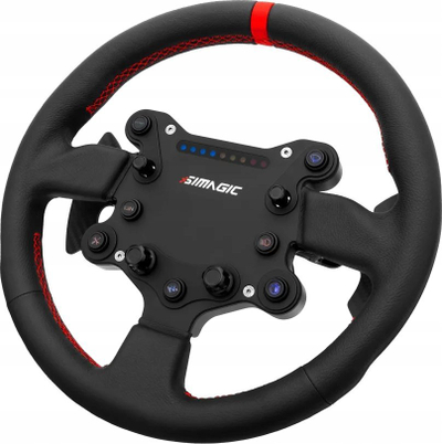 Timon Sim Racing Simagic GTS, 30 cm, lëkurë, i zi