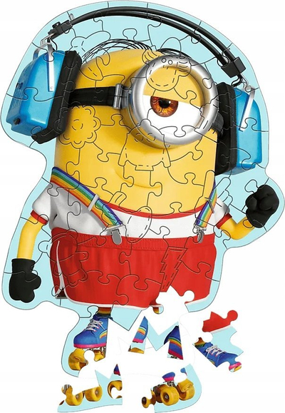 Puzzle druri Trefl Wooden Crazy Minion, 50 copa, shumëngjyrësh