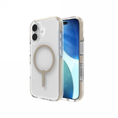 Këllëf telefoni Zagg Santa Cruz Snap Titanium për iPhone 17, transparent, me magnet