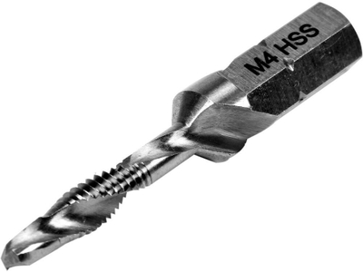 Freçë filetimi Yato M4, 0.7mm, HEX 1/4", HSS çelik