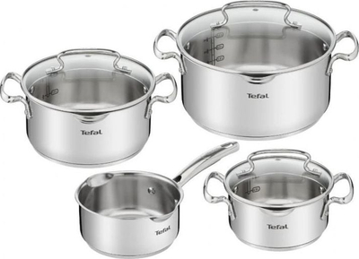 Set tenxheresh Tefal Duetto+ G719S7, 7 pjesë, çelik inox, argjendtë