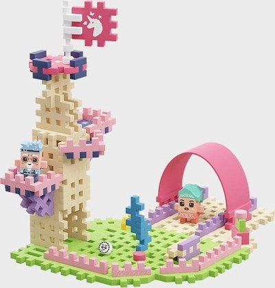 Set ndërtimi Marioinex Mini Waffle Princess Magic Tower, 80 pjesë, për fëmijë 6+
