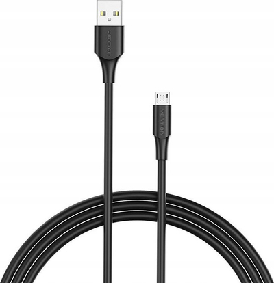 Kabllo USB Vention, USB 2.0 në Micro USB, 0.5m, 2A, i zi